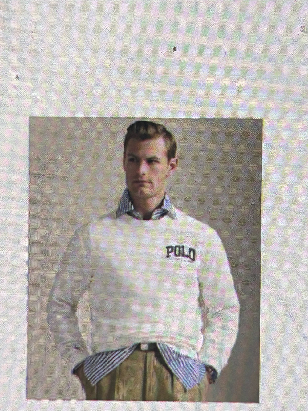 Polo by Ralph Lauren White Crewneck Sweatshirt with Logo